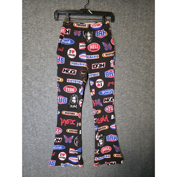 Hysteric Glamour Pants - X-Girl x Hysteric Glamour Women's Small‎ Waffle Knit Flare Pants Stretch Collab